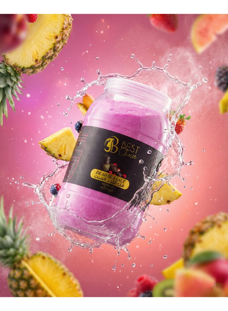 Best Choice Dead Sea Salt Premium Natural Bath Salt 5Kg Jar for Skin Body Hair Care and Relaxation - Mix Fruits - Image 5